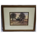Artist signed framed print, 12 x 15