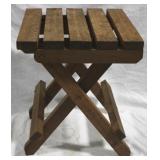 Folding wood table, 15 x 12.5 x 12.5