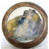 7" Round frame with print