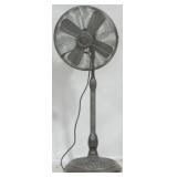 Wicker design tall floor fan, 49" tall