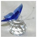 Blue Glass Butterfly Ornament