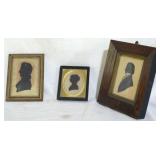 3 Framed Silhouettes - various sizes