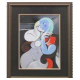 NUDE WOMAN IN RED ARMCHAIR GICLEE BY PABLO PICASSO