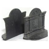Vintage pair metal bookends