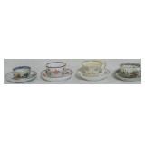 4 Cups and Saucers