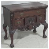 Chippendale carved mahogany lowboy