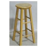 Wooden bar stool, 29 x 13
