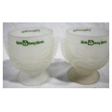 2 Vintage Walt Disney World glass tiki cups