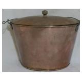 Copper bucket w/ lid 10x12x5