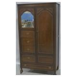 Vintage chifferobe in mahogany