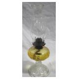 Vintage pressed glass oil lamp