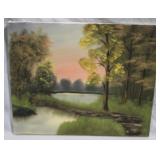 Canvas painting, 14 x 18