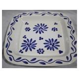 Italian blue & white platter, 16 x 16