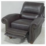 Leather Italia James push back arm chair