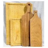 Lot of Wood Cutting Boards (4 boards)