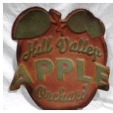Hill Valley Apple Orchard Metal Wall Plaque