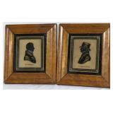 Pair of Framed Silhouettes - 8 x 7