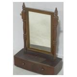 Shaving mirror with drawer, 23 x 16 x 7