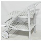 Painted wood garden cart, 34 x 32 x 21