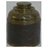 Vintage Brass & Leather Humidor