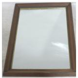 Walnut framed mirror, 35 x 26