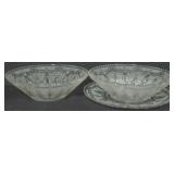 Federal glass 2 bowls & platter