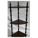 Corner what not shelf, 24.5 x 11 x 7