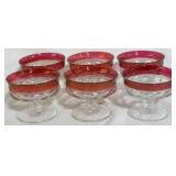 6 Kings Crown Sherbet Glasses