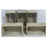 5 Primitive wooden crates