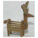Wooden reindeer magazine rack