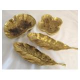 4 Virginia Metal Crafters Brass Ashtrays