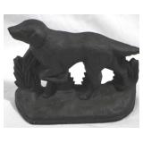 Cast iron dog door stop, 8 x 6