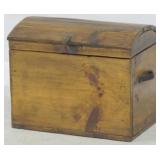 Small dome top wooden trunk, 11 x 14 x 9