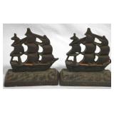 Iron ship bookends, 5 x 5