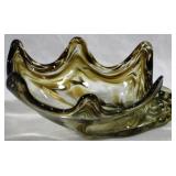 Blown Art Glass Dish