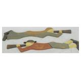 Folk art wooden wall figures, 7 x 30