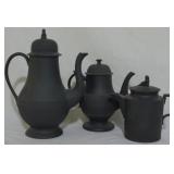 Assorted Black Ceramic Tea Pots