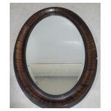 Oval vintage wall mirror, 32 x 21