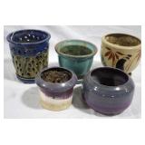 5 Pottery planters