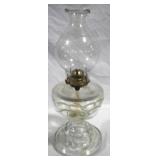 Vintage peanut oil lamp, 18.5"