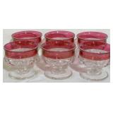 6 Kings Crown Sherbet Glasses