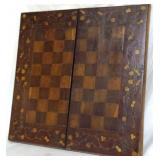 Folding wooden checkerboard