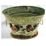 Painted Metal Planter