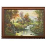 MOUNTAIN RETREAT O CANVAS BY THOMAS KINKADE