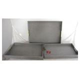 3 pc Wood Tray Set - 20.5 x 15 x 1.75