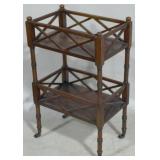 Butler Specialty inlaid rolling bar cart