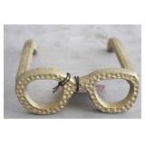 Gold Tone Glasses Statue
