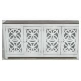 Carved 4 door credenza