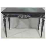 Chelsea House Black Table, silver accent