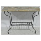 Wooden & metal sofa table